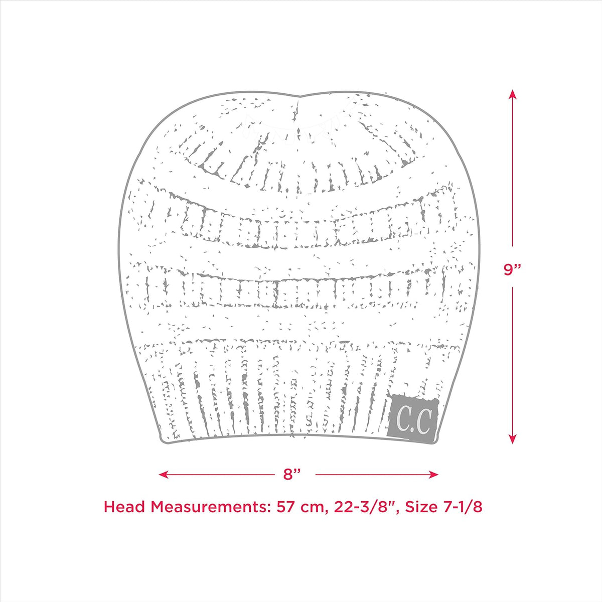 Cozy Cable Knit Messy Bun Beanie for Women - Soft Stretch Winter Hat (MB-20A)