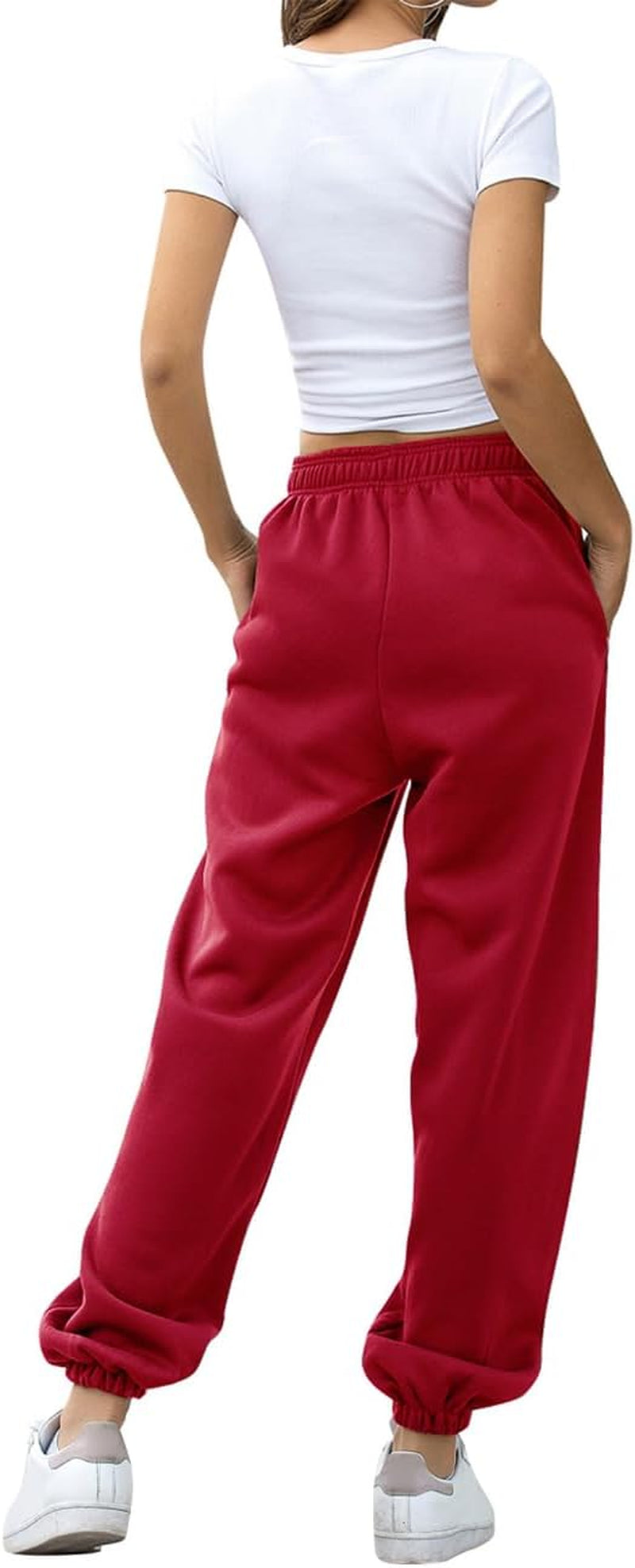 Cozy High-Waisted Fleece Cotton Sweatpants for Women - Ultimate Comfort and Style
