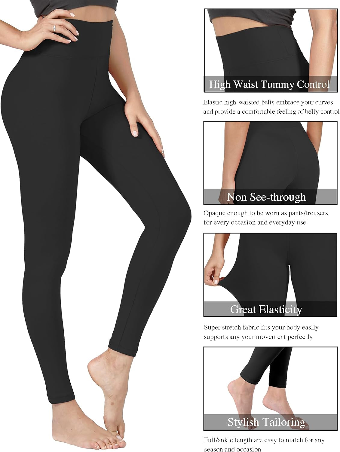 Elevate Your Style with Creamlush High Waisted Leggings - Full Length & Capri Options for Women!